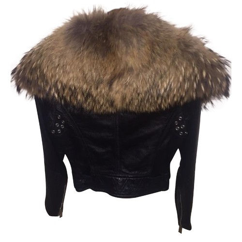 Dsquared2 lederjacke mit - dsquared2,