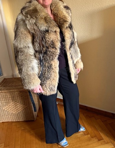 Vintage pelzjacke waschbär - vintage,