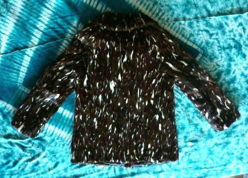 Nerz pelzjacke schwarz - schwarz, weiß