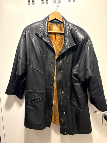 Lederjacke schwarz mit