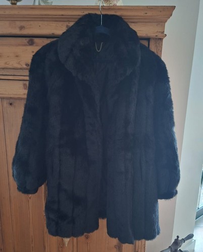 Vintage pelzjacke schwarz - vintage,