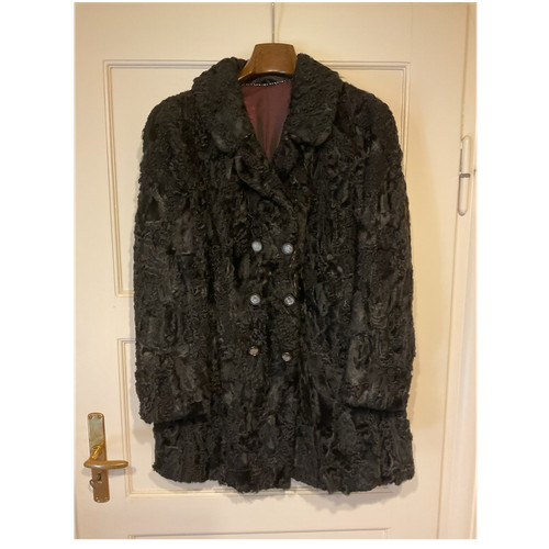 Damen pelzjacke mantel schwarz - pelzjacke,