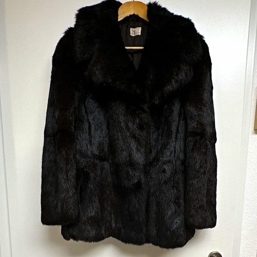 Damen pelzjacke schwarz m - gr.,