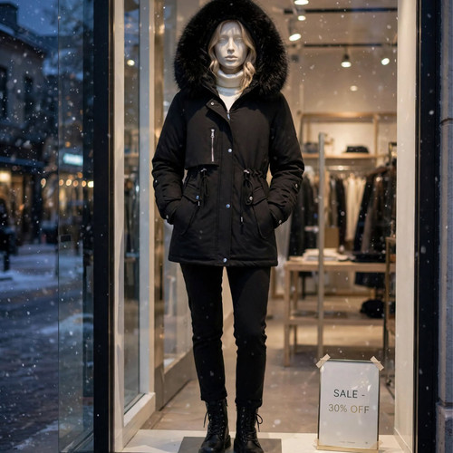 Winterjacke gefüttert mit