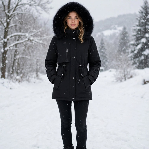 Winterjacke gefüttert mit