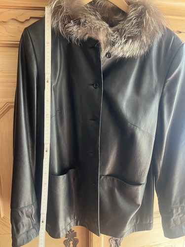 Jacke leder schwarzbraun - jacke,