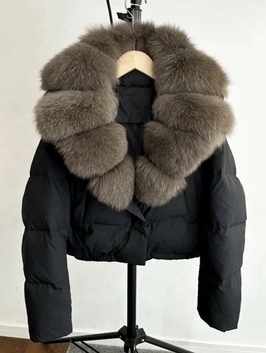 Luxus daunenjacke schwarz - daunenjacke, gr