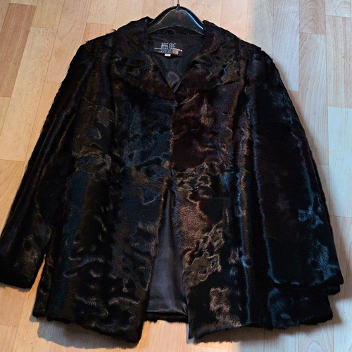 Damen pelzjacke schwarz 46 - schwarz, gr.
