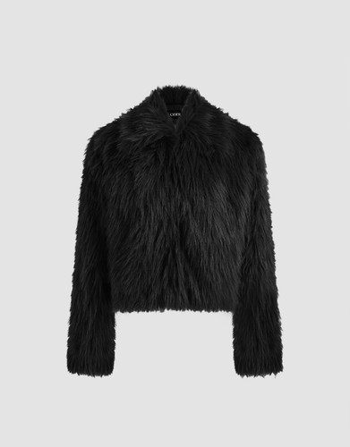 Kunstpelz jacke schwarz - jacke,