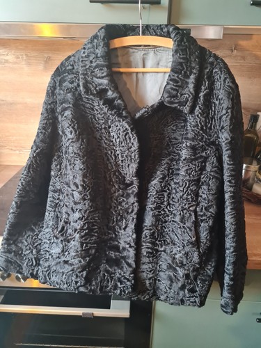 Pelzjacke schaffell schwarz - schaffell,