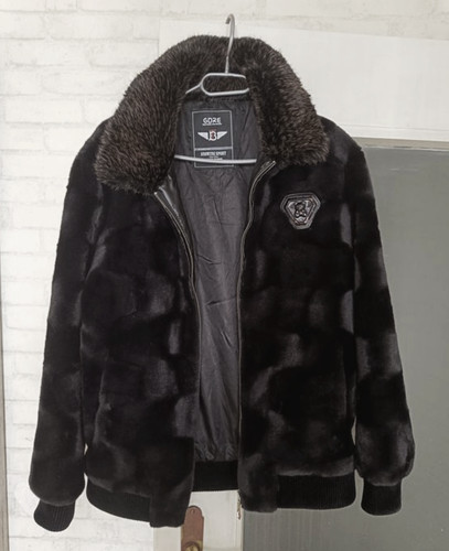 Herren jacke winter - , kunstpelz